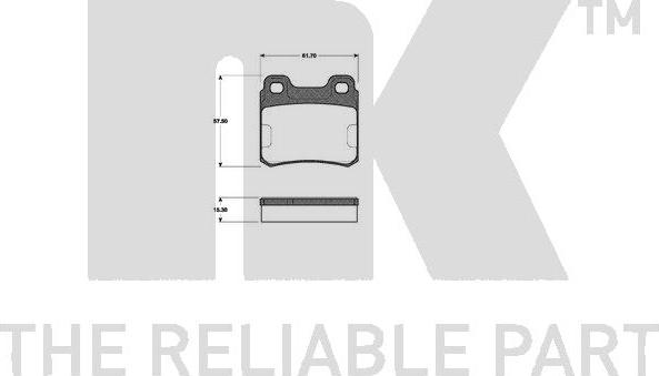 NK 223310 - Тормозные колодки, дисковые, комплект autospares.lv