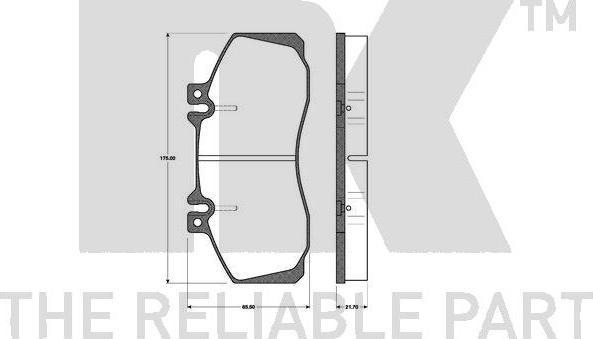 NK 223312 - Тормозные колодки, дисковые, комплект autospares.lv