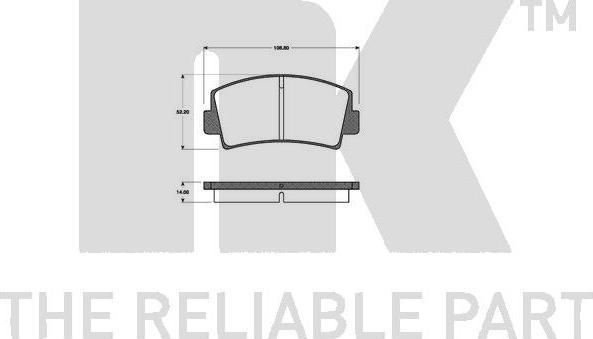 NK 223201 - Тормозные колодки, дисковые, комплект autospares.lv