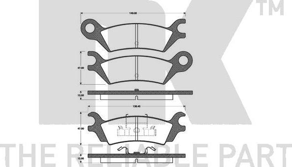 NK 223208 - Тормозные колодки, дисковые, комплект autospares.lv