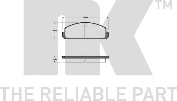 NK 223203 - Тормозные колодки, дисковые, комплект autospares.lv