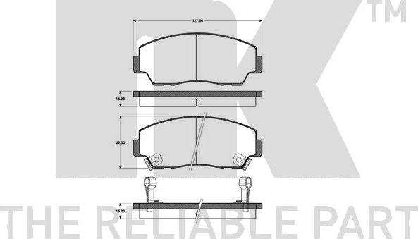 NK 223219 - Тормозные колодки, дисковые, комплект autospares.lv