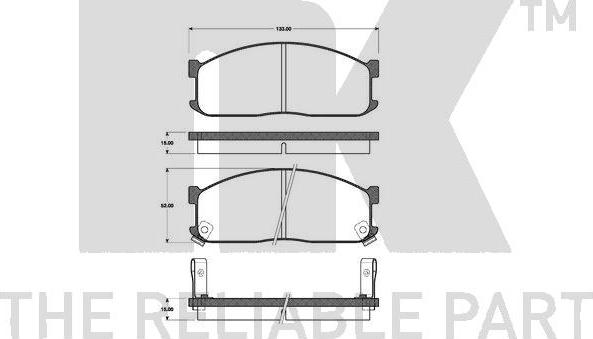 NK 223214 - Тормозные колодки, дисковые, комплект autospares.lv