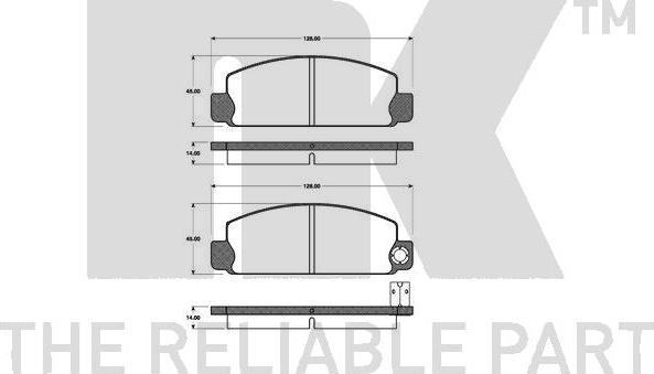 NK 223210 - Тормозные колодки, дисковые, комплект autospares.lv