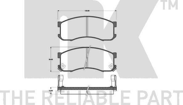 NK 223229 - Тормозные колодки, дисковые, комплект autospares.lv