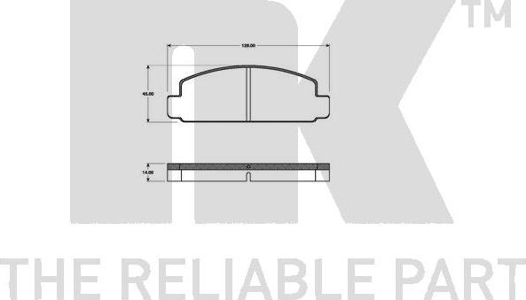 NK 223226 - Тормозные колодки, дисковые, комплект autospares.lv