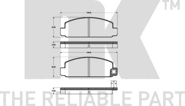 NK 223228 - Тормозные колодки, дисковые, комплект autospares.lv