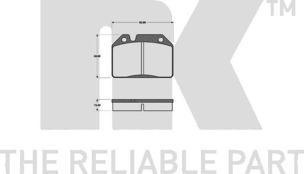 NK 223703 - Тормозные колодки, дисковые, комплект autospares.lv