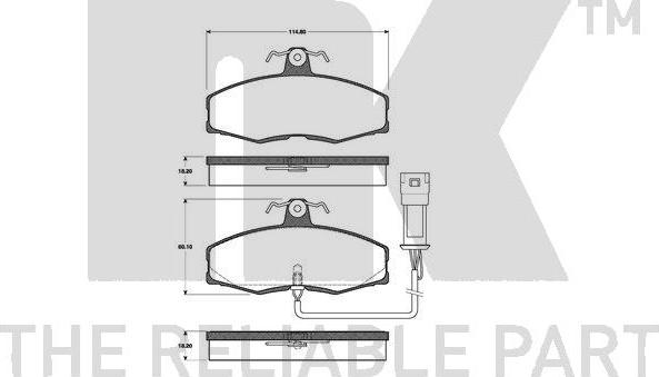 NK 222502 - Тормозные колодки, дисковые, комплект autospares.lv