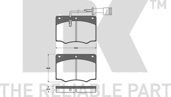 NK 222510 - Тормозные колодки, дисковые, комплект autospares.lv