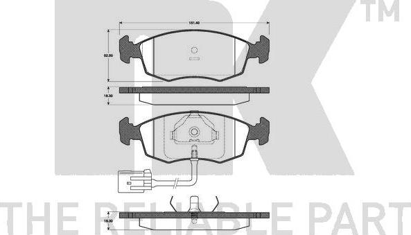 NK 222531 - Тормозные колодки, дисковые, комплект autospares.lv