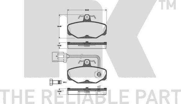 NK 222532 - Тормозные колодки, дисковые, комплект autospares.lv