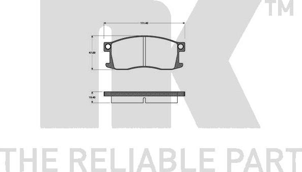 NK 222605 - Тормозные колодки, дисковые, комплект autospares.lv