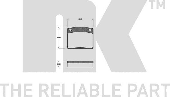 NK 222601 - Тормозные колодки, дисковые, комплект autospares.lv