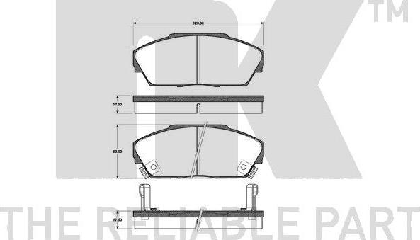 NK 222618 - Тормозные колодки, дисковые, комплект autospares.lv