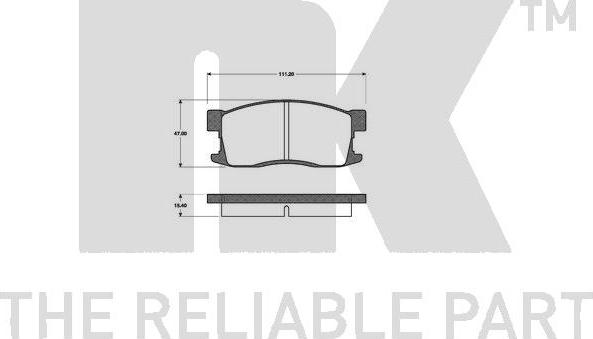 NK 222622 - Тормозные колодки, дисковые, комплект autospares.lv