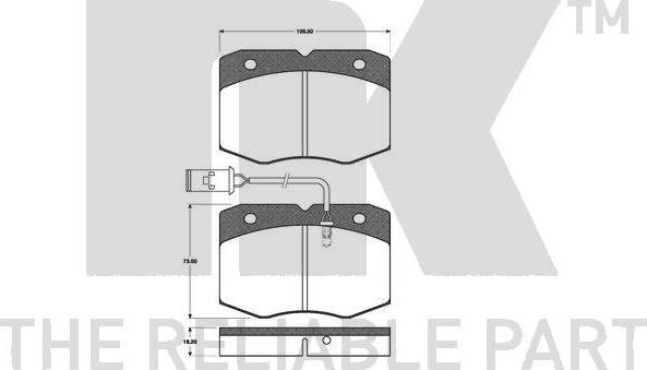 NK 222349 - Тормозные колодки, дисковые, комплект autospares.lv