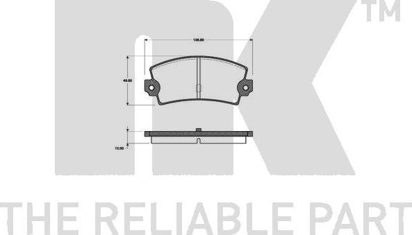 NK 222341 - Тормозные колодки, дисковые, комплект autospares.lv