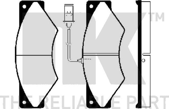 NK 222347 - Тормозные колодки, дисковые, комплект autospares.lv