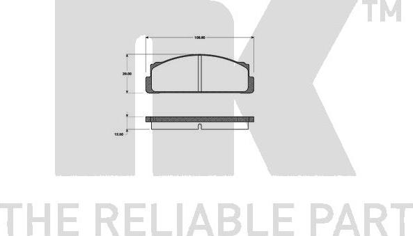 NK 222302 - Тормозные колодки, дисковые, комплект autospares.lv