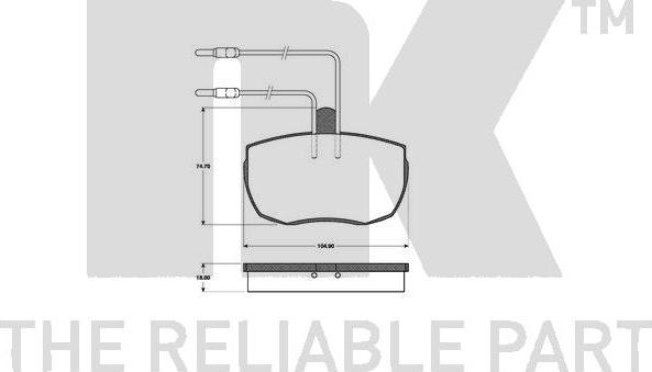 NK 222317 - Тормозные колодки, дисковые, комплект autospares.lv