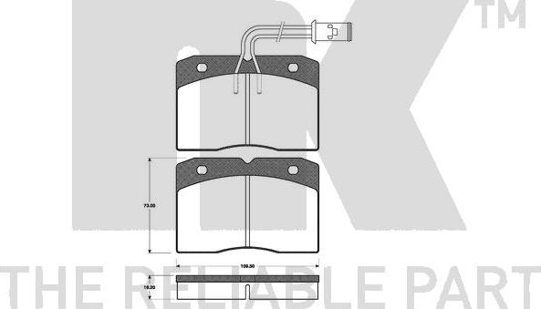 NK 222333 - Тормозные колодки, дисковые, комплект autospares.lv