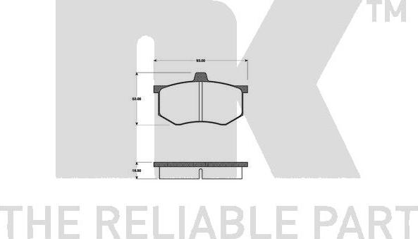 NK 222320 - Тормозные колодки, дисковые, комплект autospares.lv