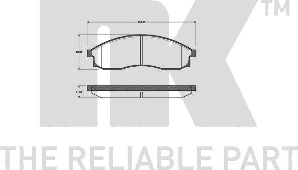 NK 222250 - Тормозные колодки, дисковые, комплект autospares.lv