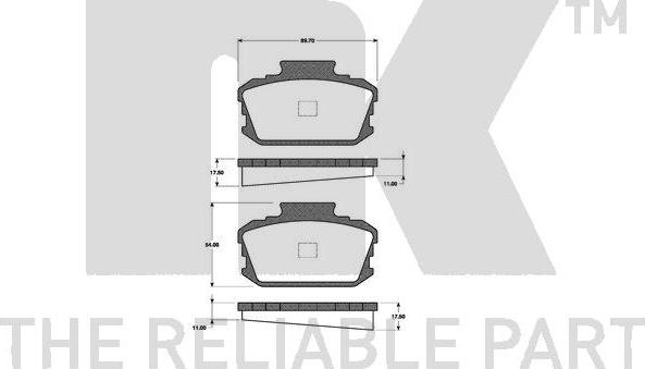 NK 222201 - Тормозные колодки, дисковые, комплект autospares.lv