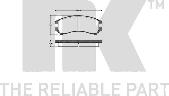 NK 222230 - Тормозные колодки, дисковые, комплект autospares.lv