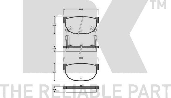 NK 222225 - Тормозные колодки, дисковые, комплект autospares.lv