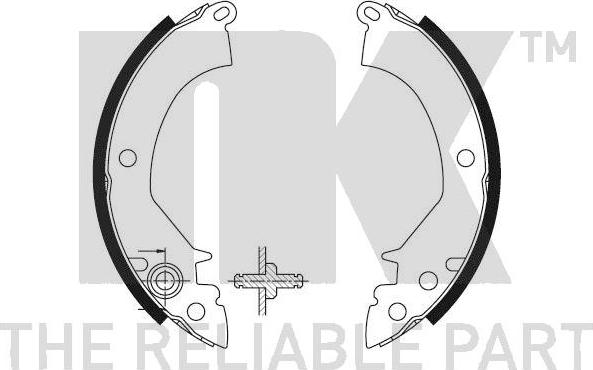 NK 2730384 - Комплект тормозных колодок, барабанные autospares.lv