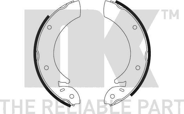 NK 2725056 - Комплект тормозных колодок, барабанные autospares.lv