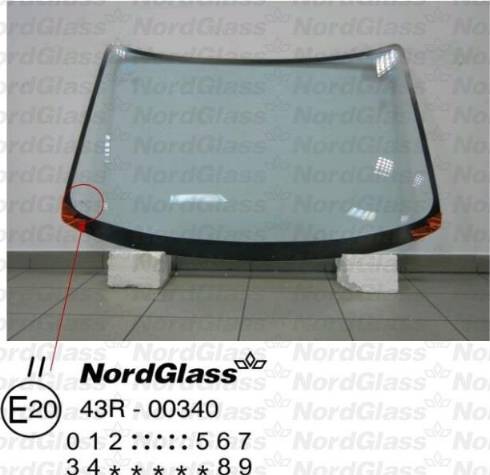 NordGlass 4044318 - Ветровое стекло autospares.lv