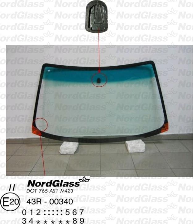 NordGlass 4044200 - Ветровое стекло autospares.lv