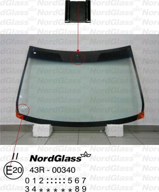 NordGlass 4043161 - Ветровое стекло autospares.lv