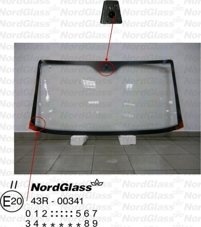 NordGlass 4043518 - Ветровое стекло autospares.lv