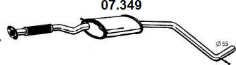 NOVAK 07.349 - Средний глушитель выхлопных газов autospares.lv