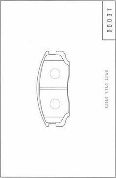 NPS D360U17 - Тормозные колодки, дисковые, комплект autospares.lv