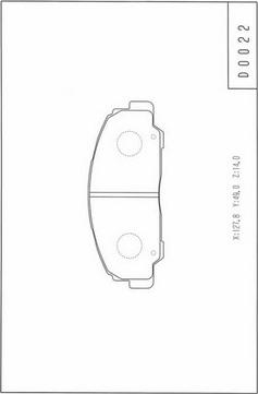 NPS D360U24 - Тормозные колодки, дисковые, комплект autospares.lv