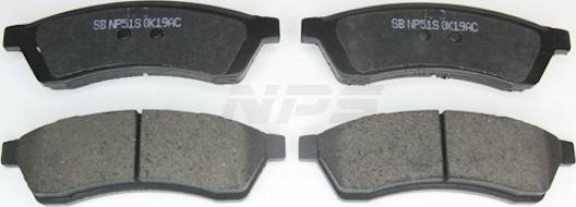 NPS D361O01 - Тормозные колодки, дисковые, комплект autospares.lv