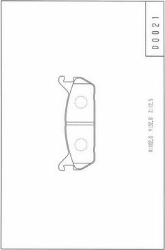 NPS D361U01 - Тормозные колодки, дисковые, комплект autospares.lv