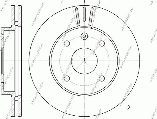 NPS D330O07 - Тормозной диск autospares.lv