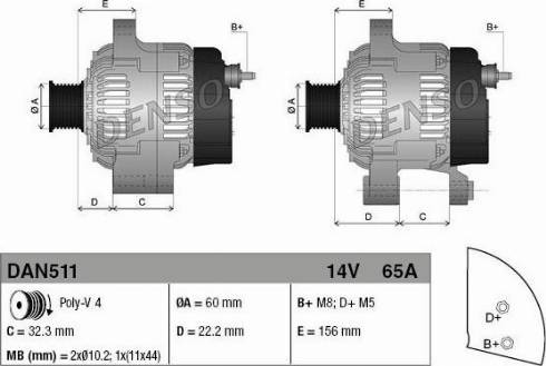 NPS DAN511 - Генератор autospares.lv