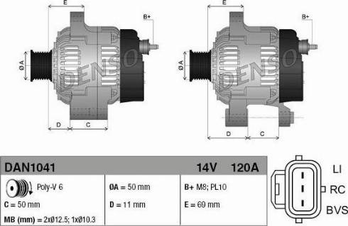 NPS DAN1041 - Генератор autospares.lv