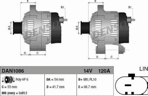 NPS DAN1086 - Генератор autospares.lv