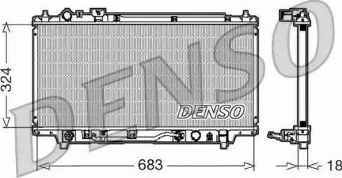 NPS DRM44001 - Радиатор, охлаждение двигателя autospares.lv