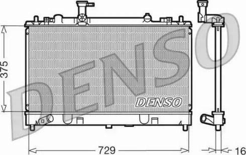 NPS DRM44011 - Радиатор, охлаждение двигателя autospares.lv