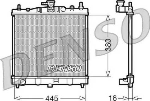 NPS DRM46002 - Радиатор, охлаждение двигателя autospares.lv