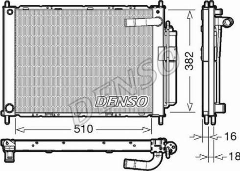 NPS DRM46101 - Радиатор, охлаждение двигателя autospares.lv